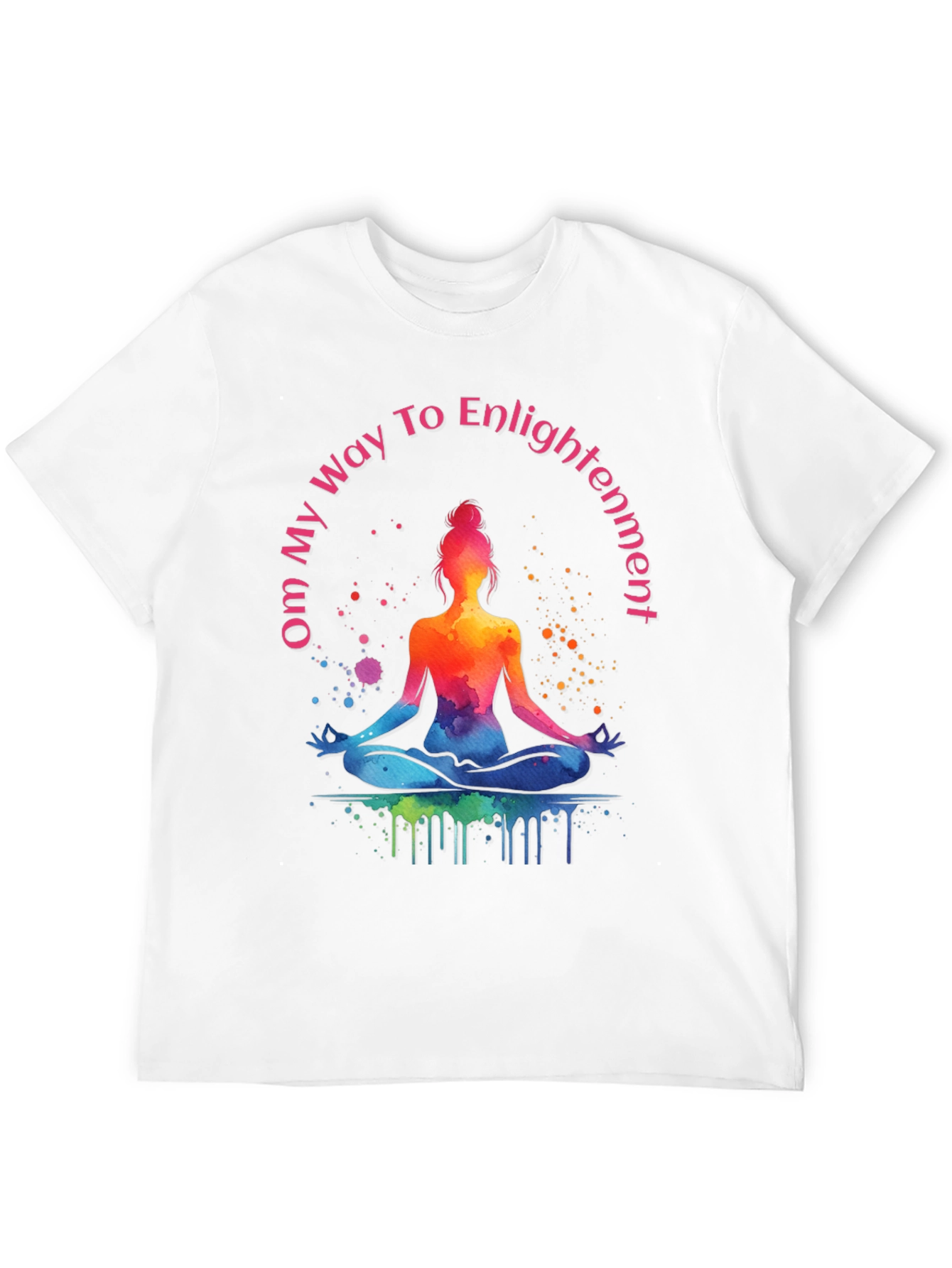 Om Way To Enlightenment T-Shirt - Meditating Yoga Tee