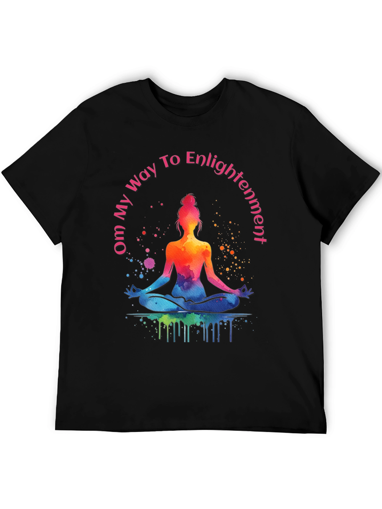 Om Way To Enlightenment T-Shirt - Meditating Yoga Tee