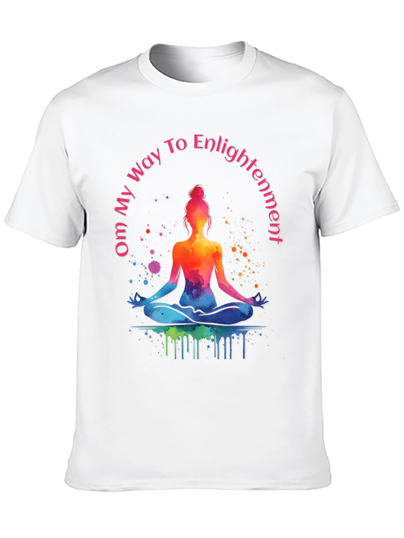 Om Way To Enlightenment T-Shirt - Meditating Yoga Tee