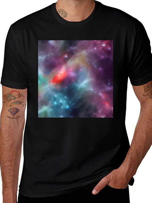Nebula Print Black T-Shirt