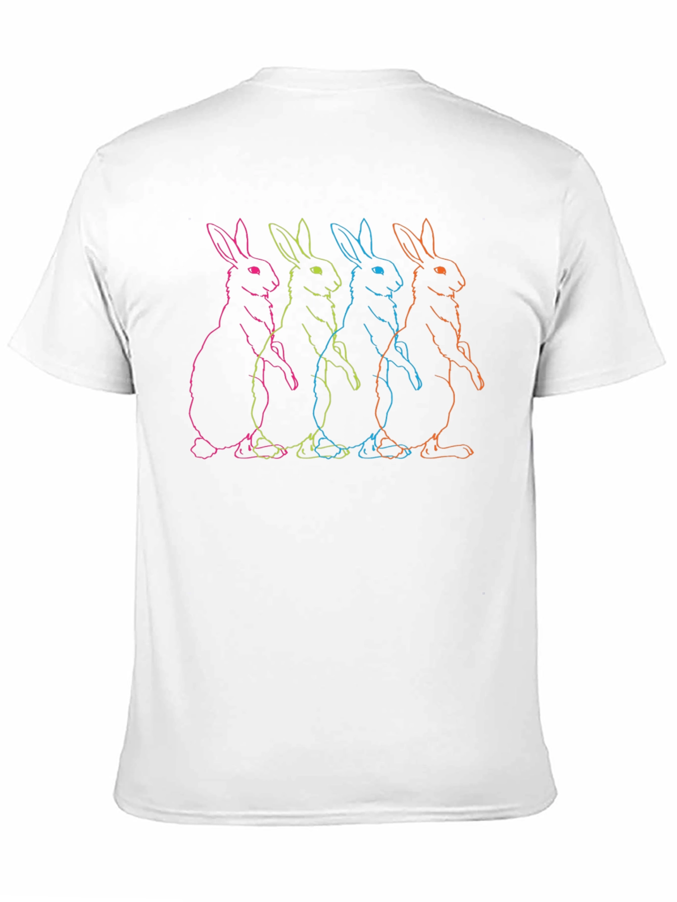 Neon Bunny Graphic T-Shirt - Mens Black Tee