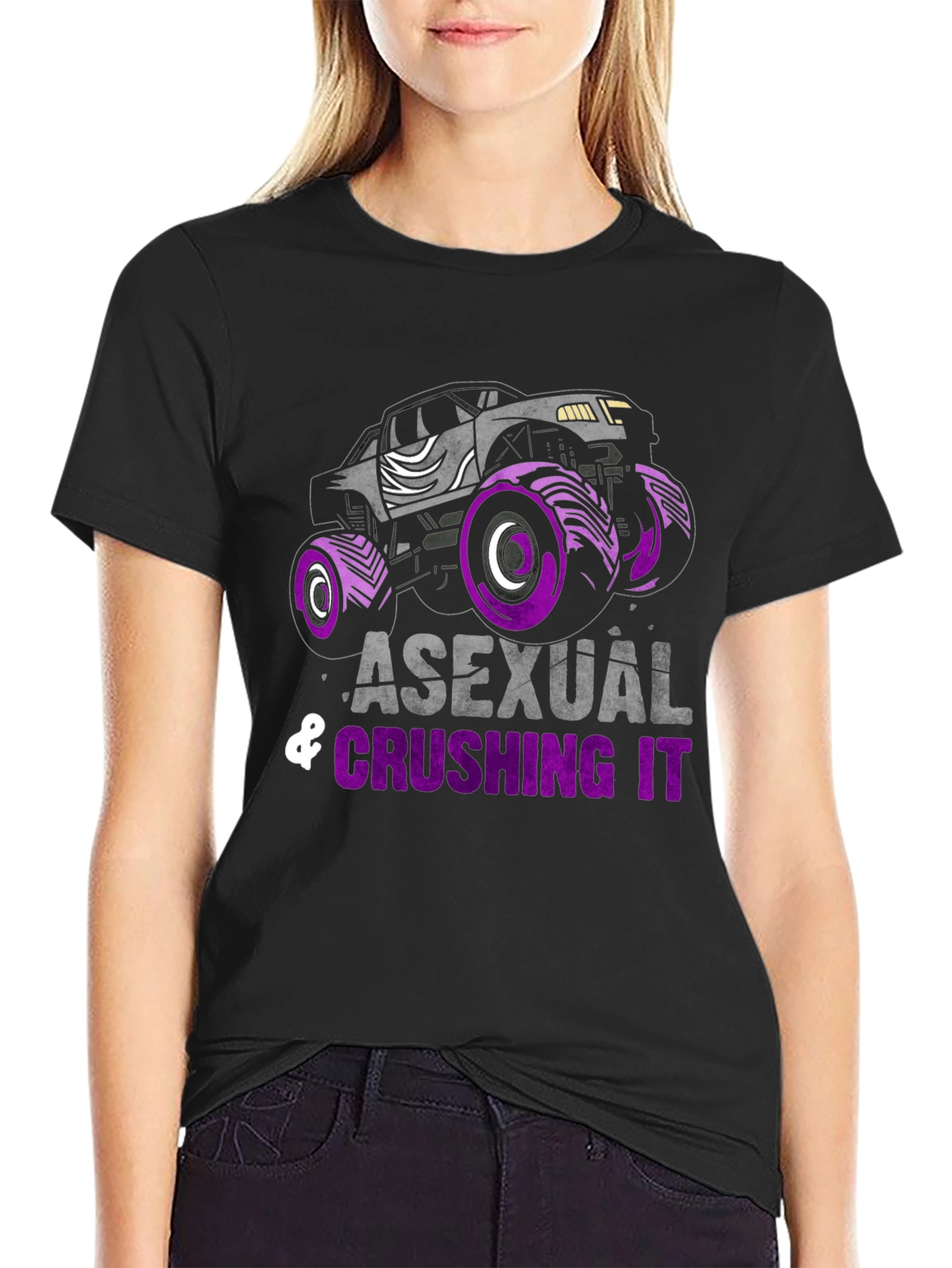 Asexual Crushing It Monster Truck T-Shirt