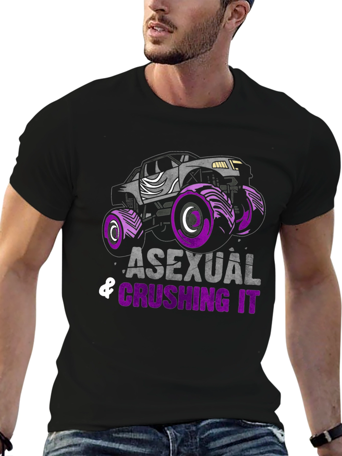 Asexual Crushing It Monster Truck T-Shirt