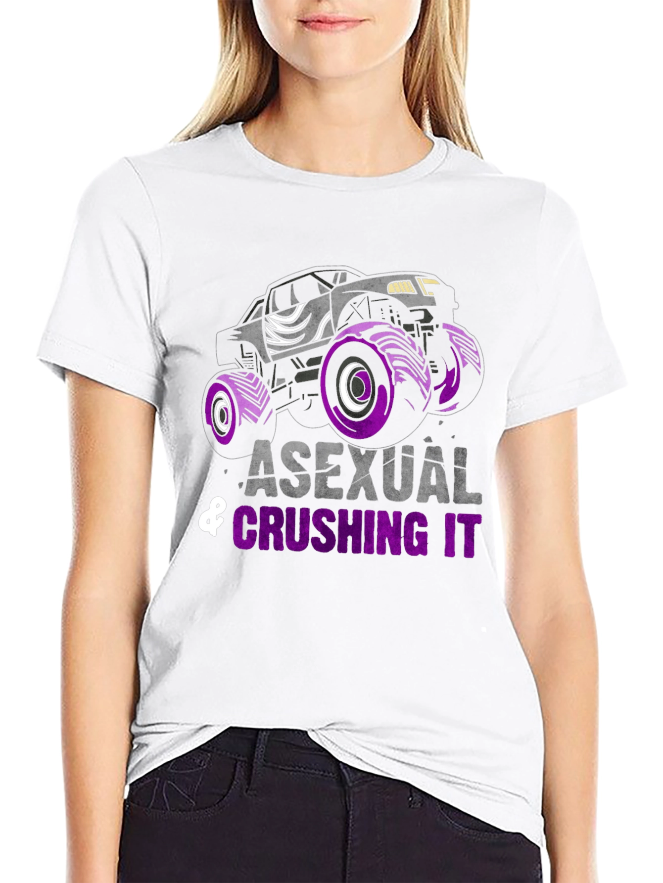 Asexual Crushing It Monster Truck T-Shirt