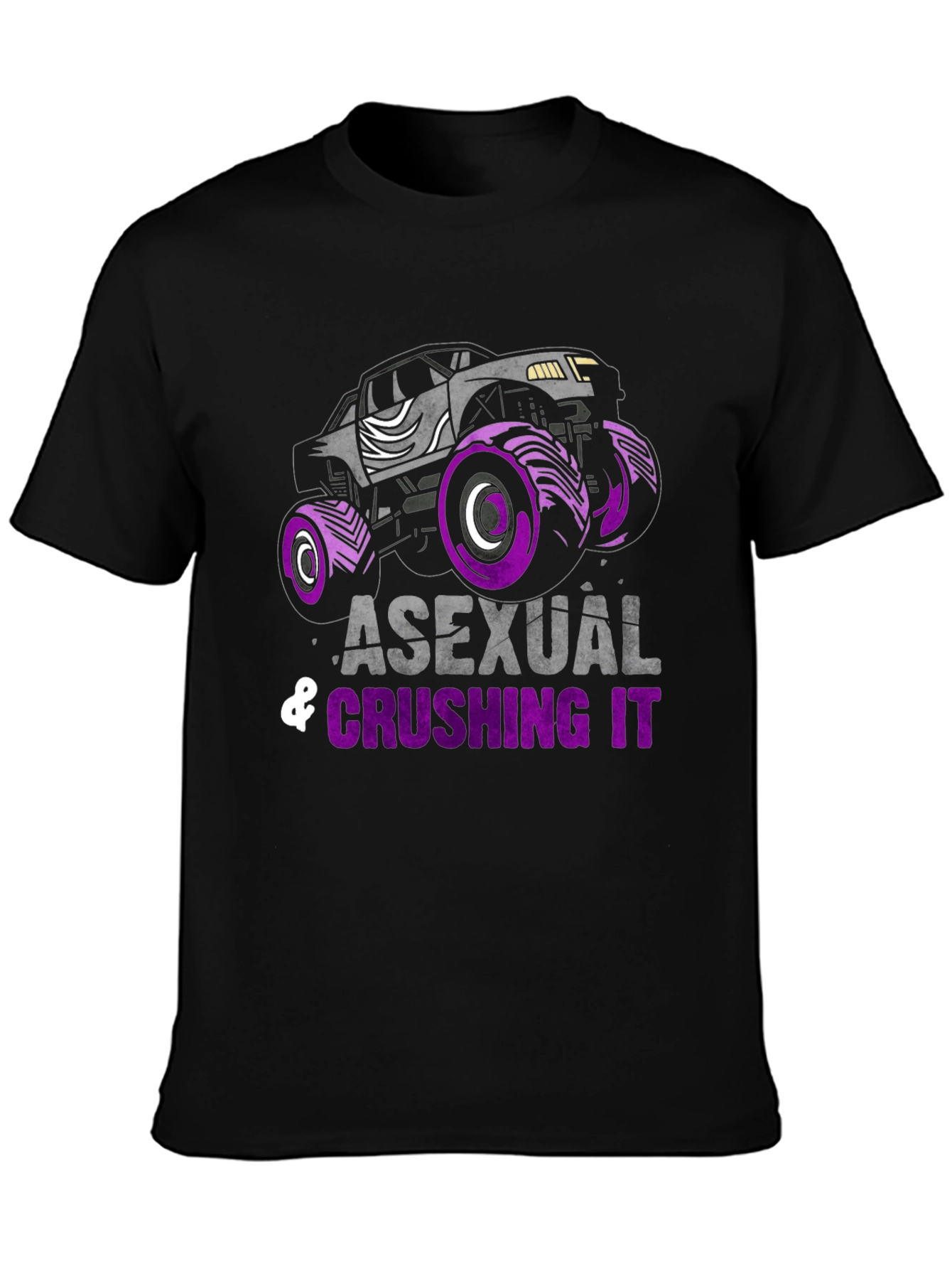 Asexual Crushing It Monster Truck T-Shirt