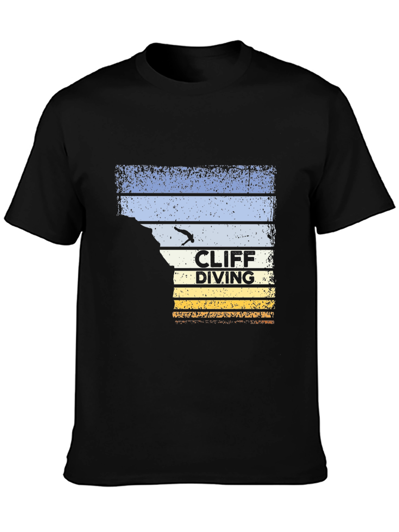 Cliff Diving Retro Graphic T-Shirt