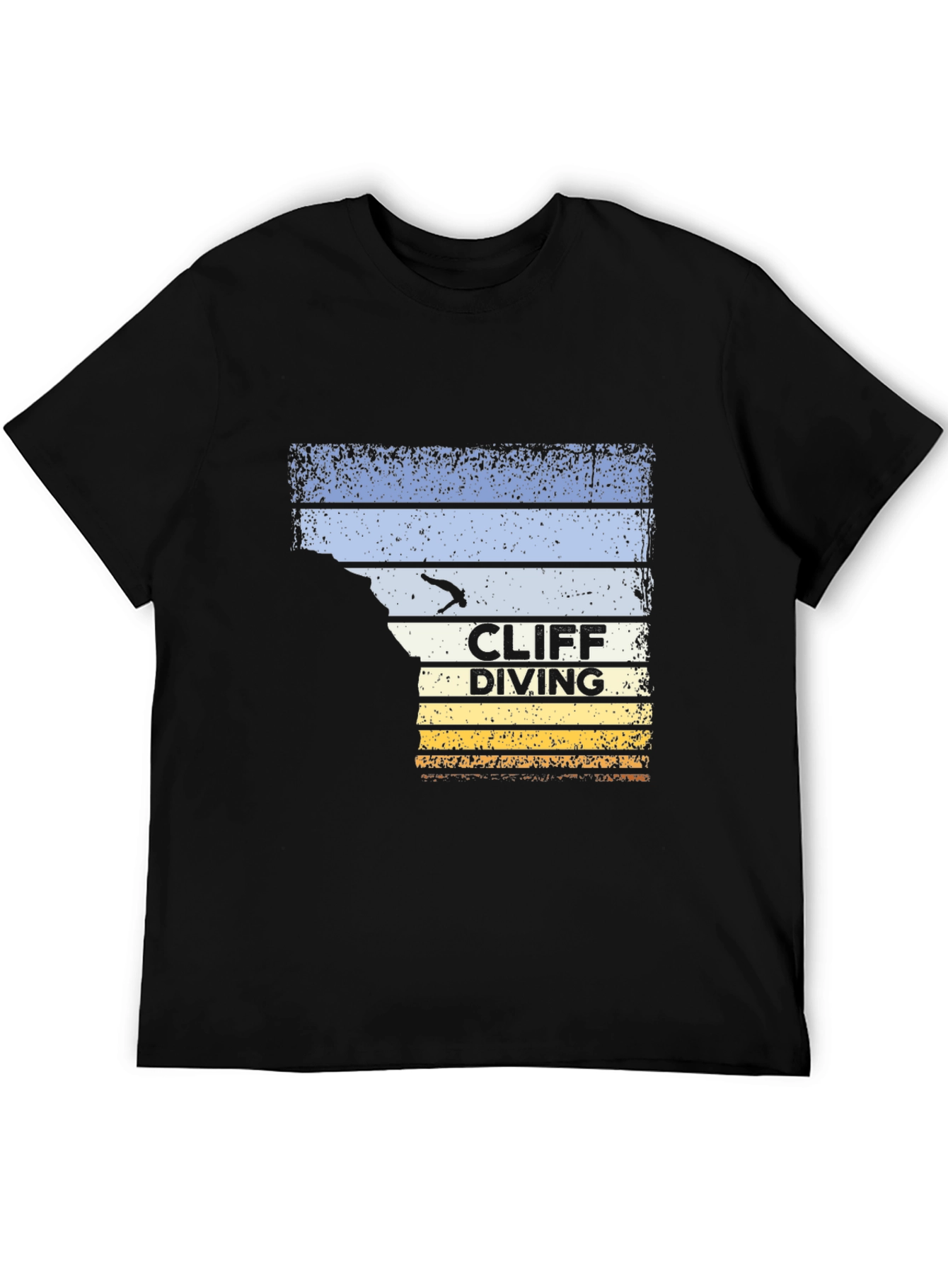 Cliff Diving Retro Graphic T-Shirt