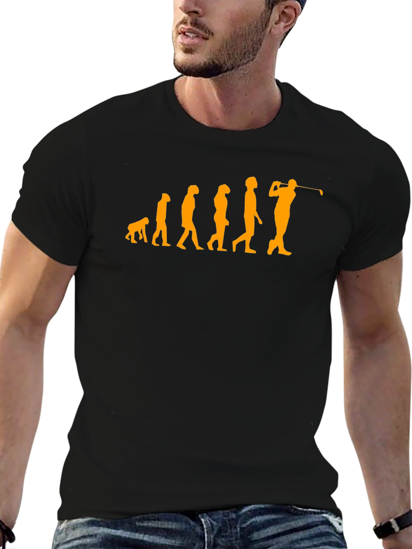 Golf Evolution T-Shirt - Black Cotton Tee