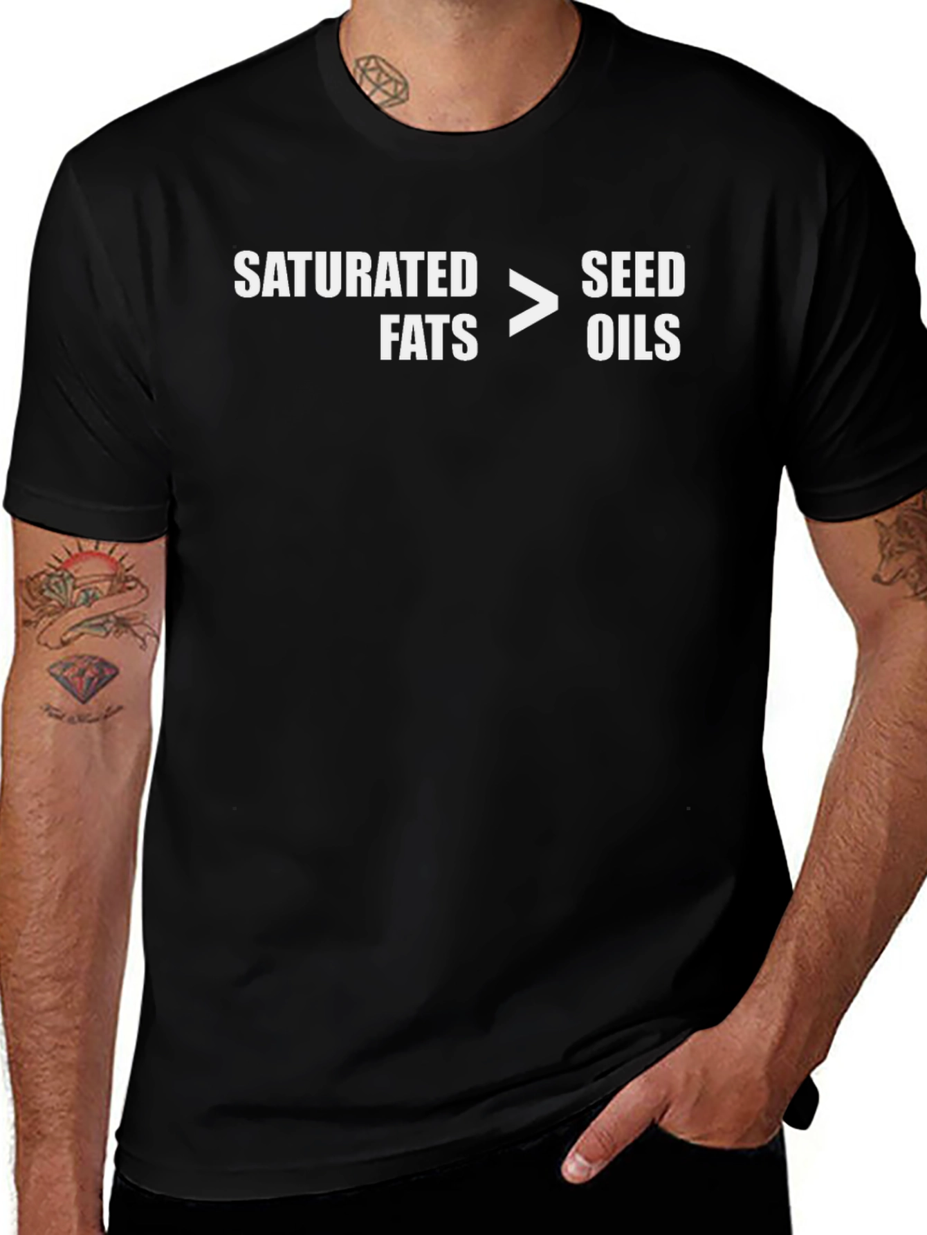 Saturated Fats > Seed Oils Graphic T-Shirt