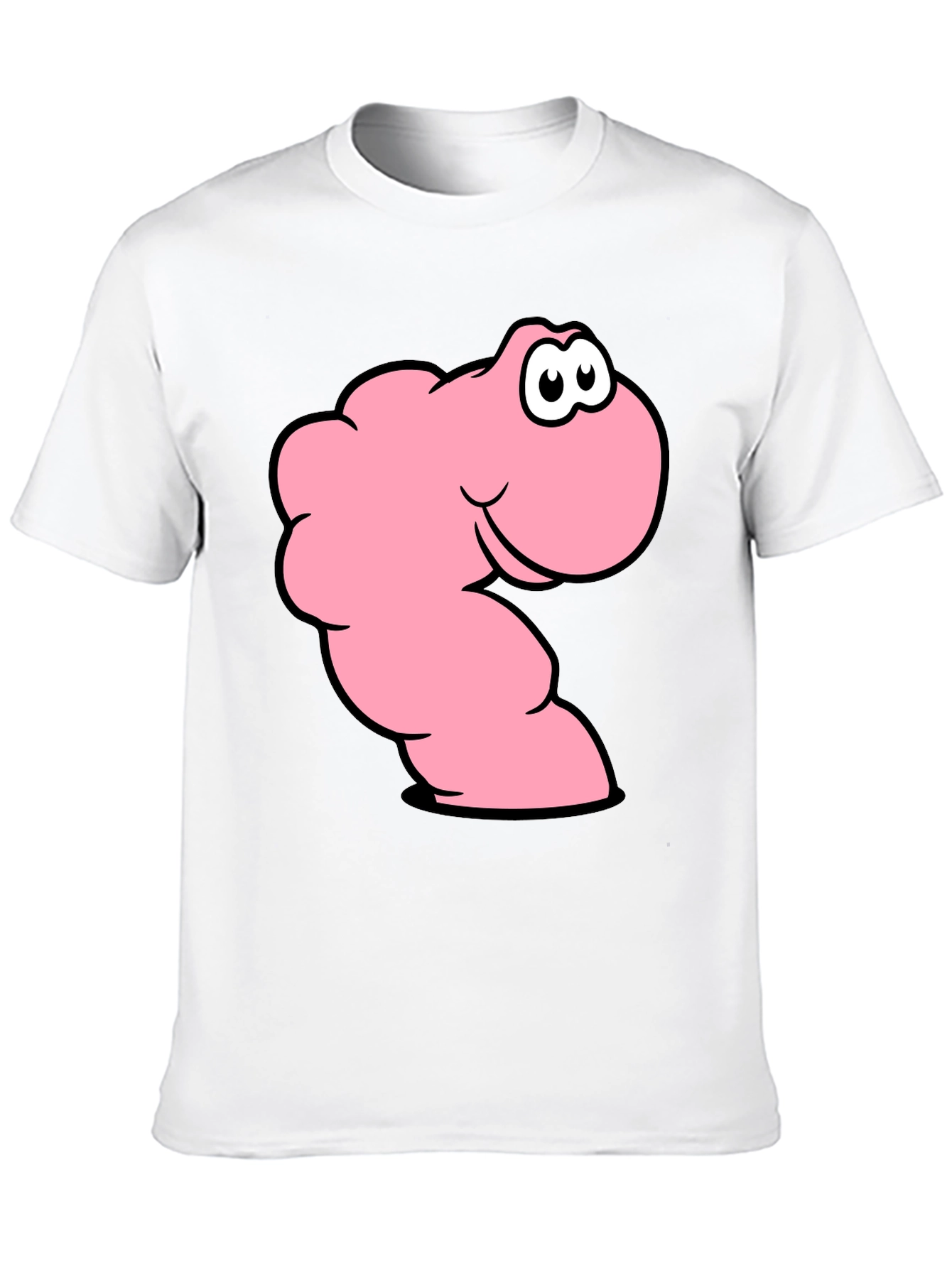 Funny Worm Graphic T-Shirt - Black Cotton Tee