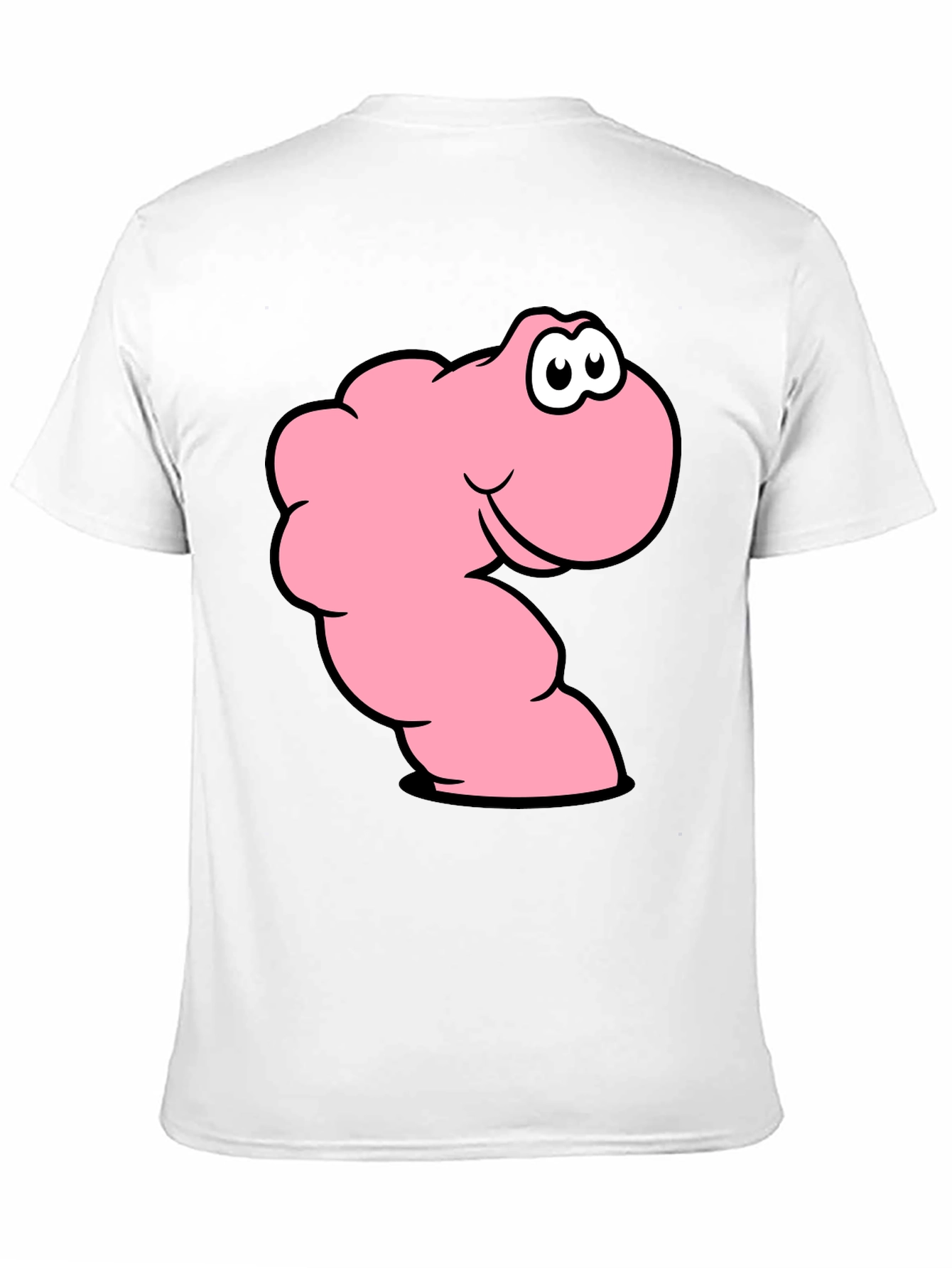 Funny Worm Graphic T-Shirt - Black Cotton Tee