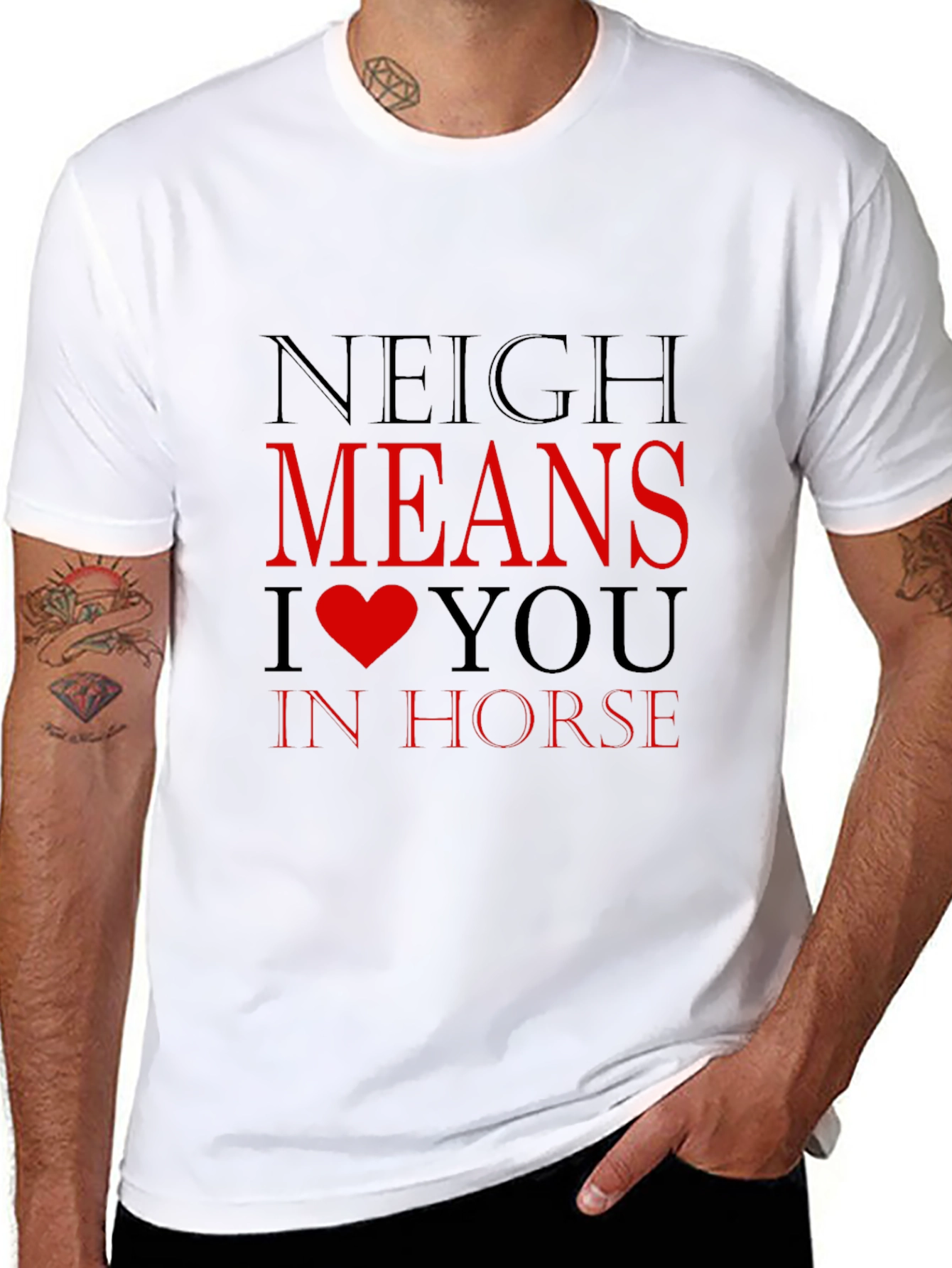 Neigh Means I Heart You Horse T-Shirt