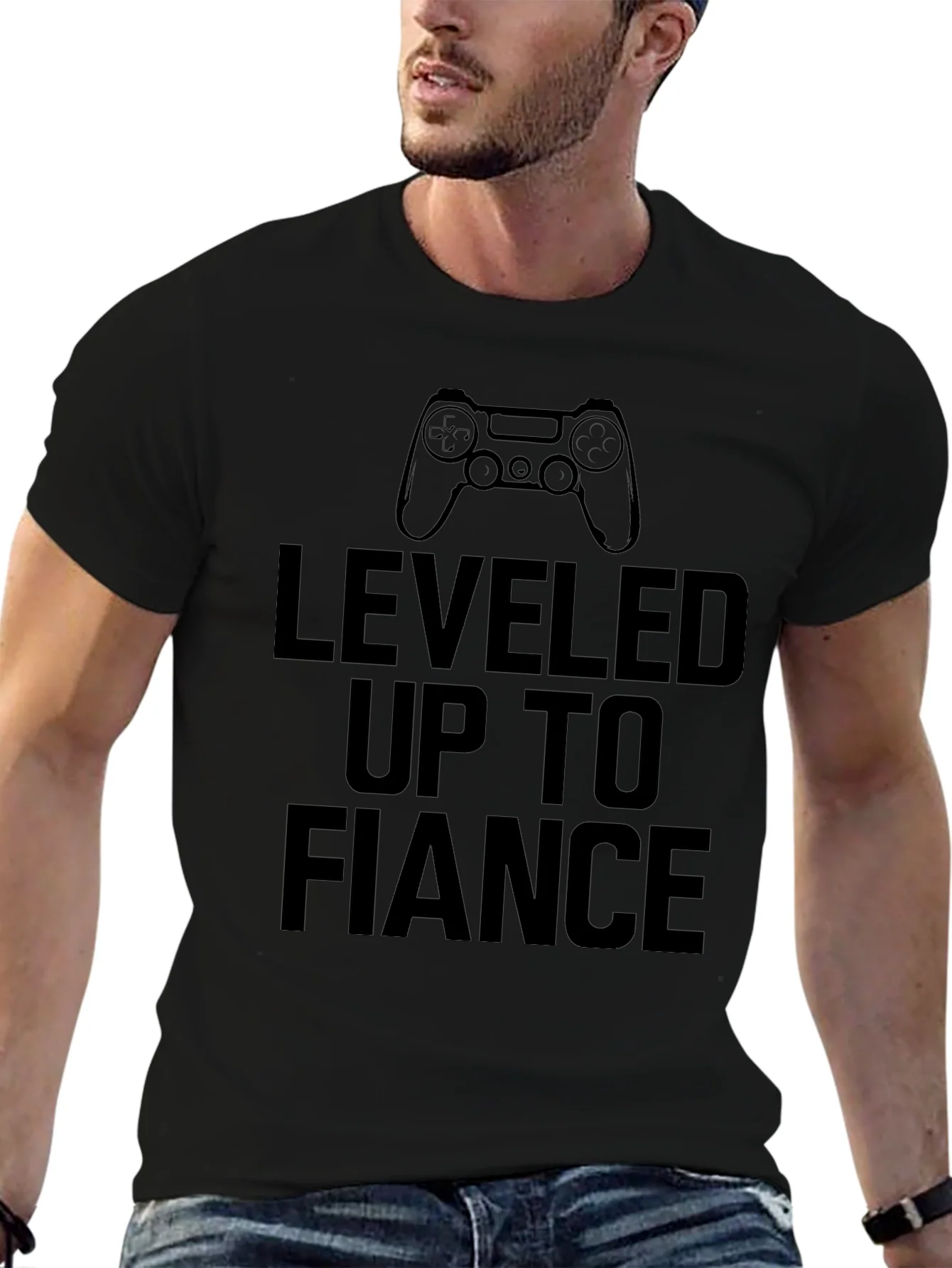 Leveled Up to Fiancé Graphic T-Shirt