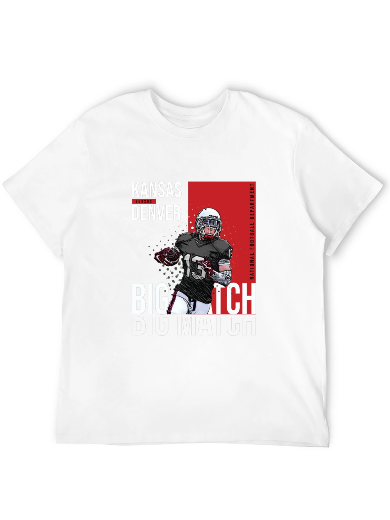 Kansas vs Denver Football Graphic T-Shirt