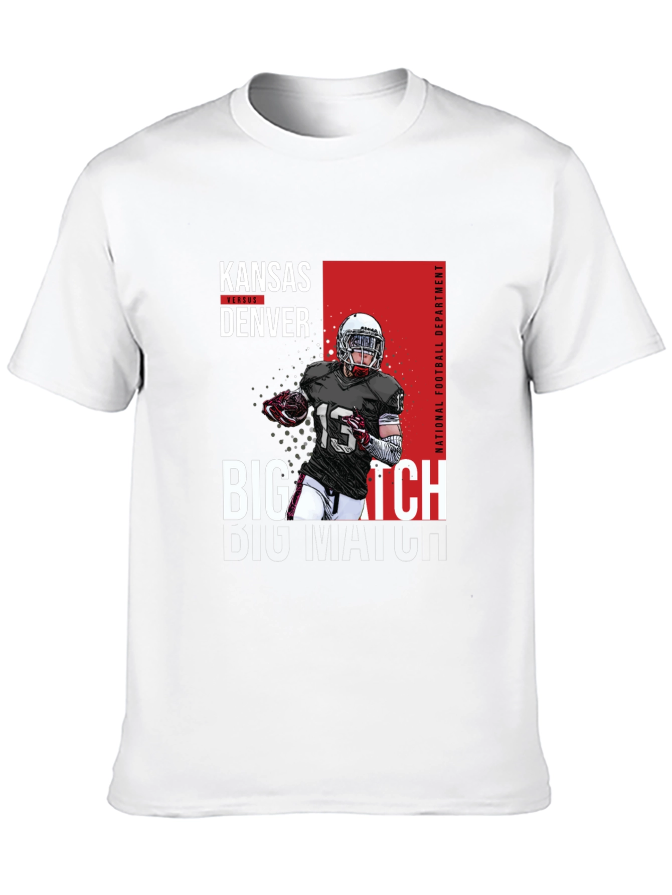 Kansas vs Denver Football Graphic T-Shirt