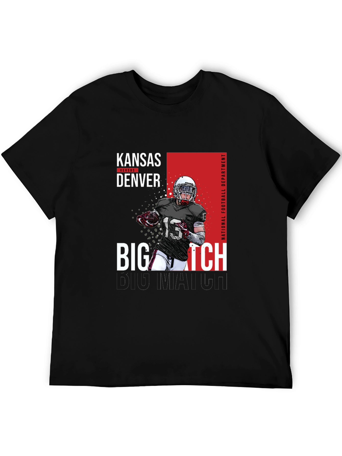 Kansas vs Denver Football Graphic T-Shirt