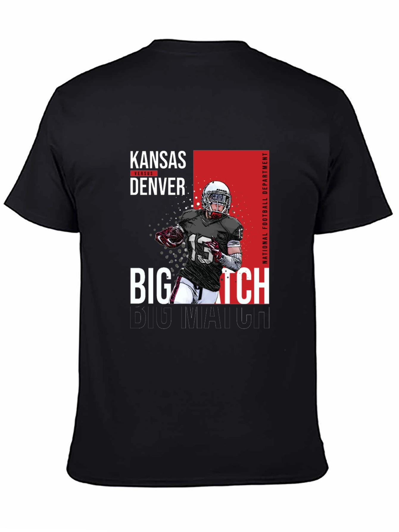 Kansas vs Denver Football Graphic T-Shirt