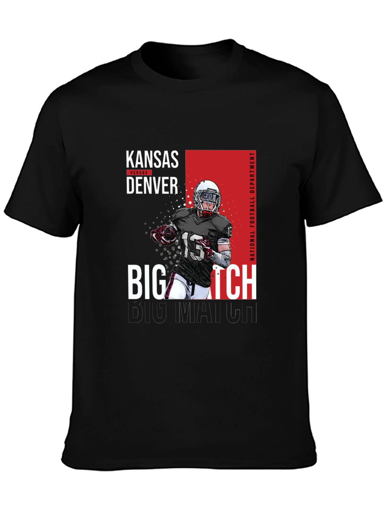 Kansas vs Denver Football Graphic T-Shirt