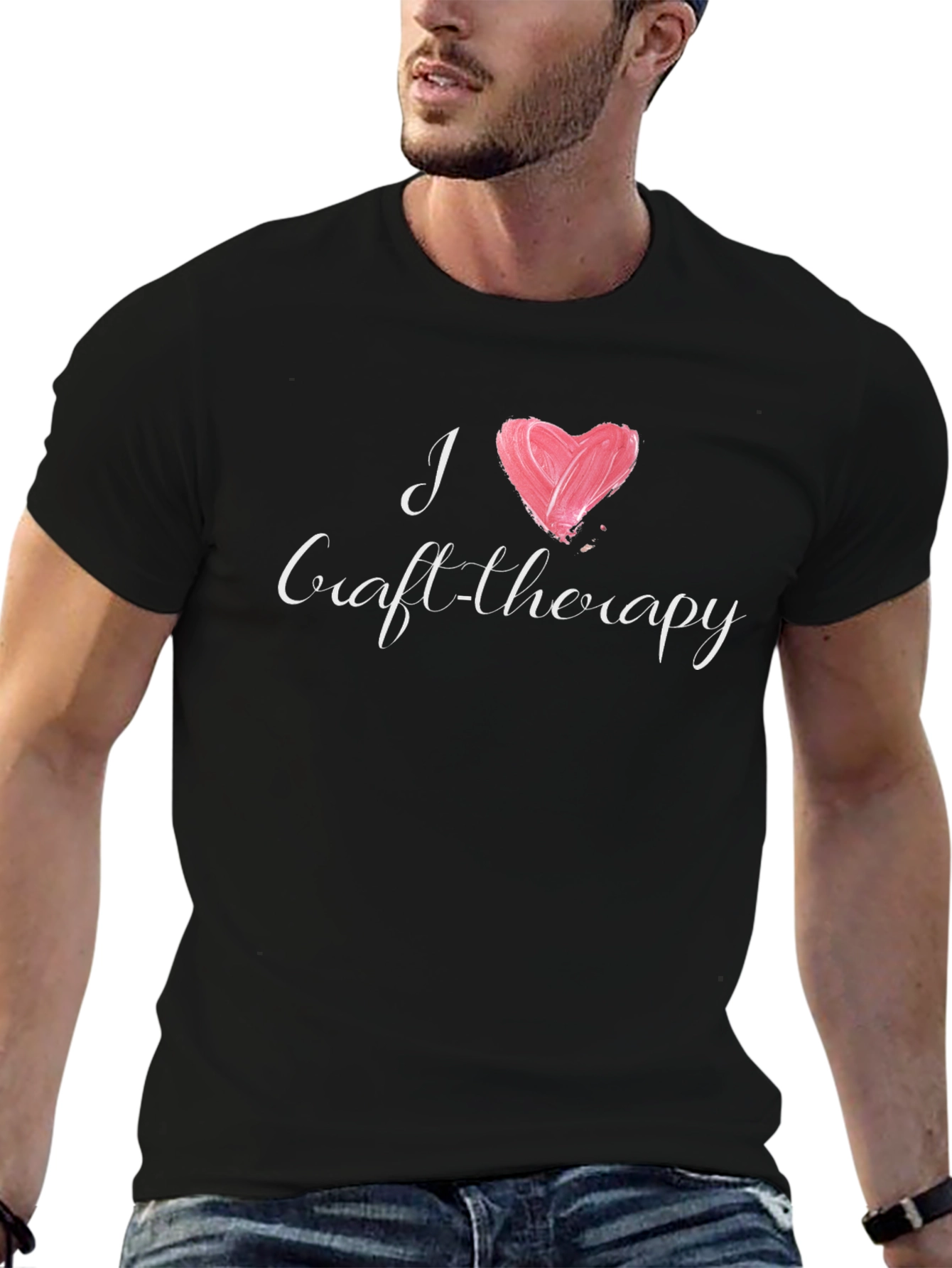 I Love Craft Therapy Black T-Shirt