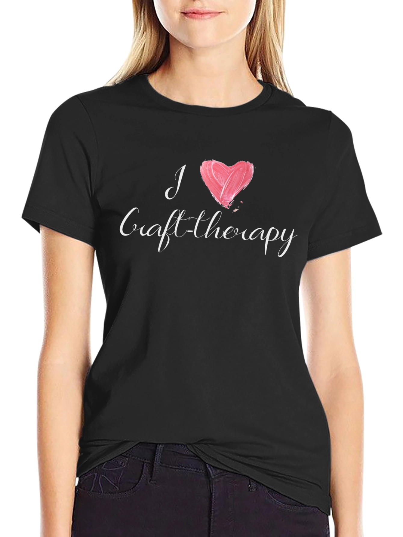 I Love Craft Therapy Black T-Shirt