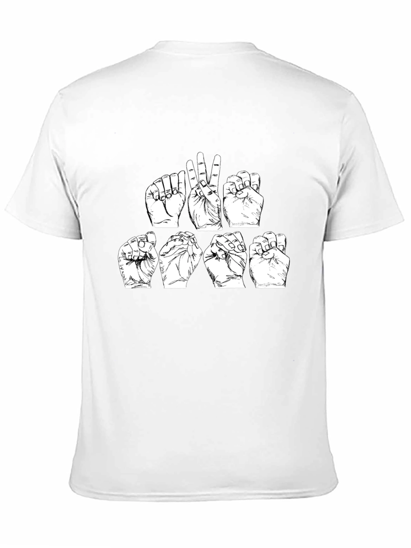 ASL Sign Language T-Shirt - Black Cotton Tee