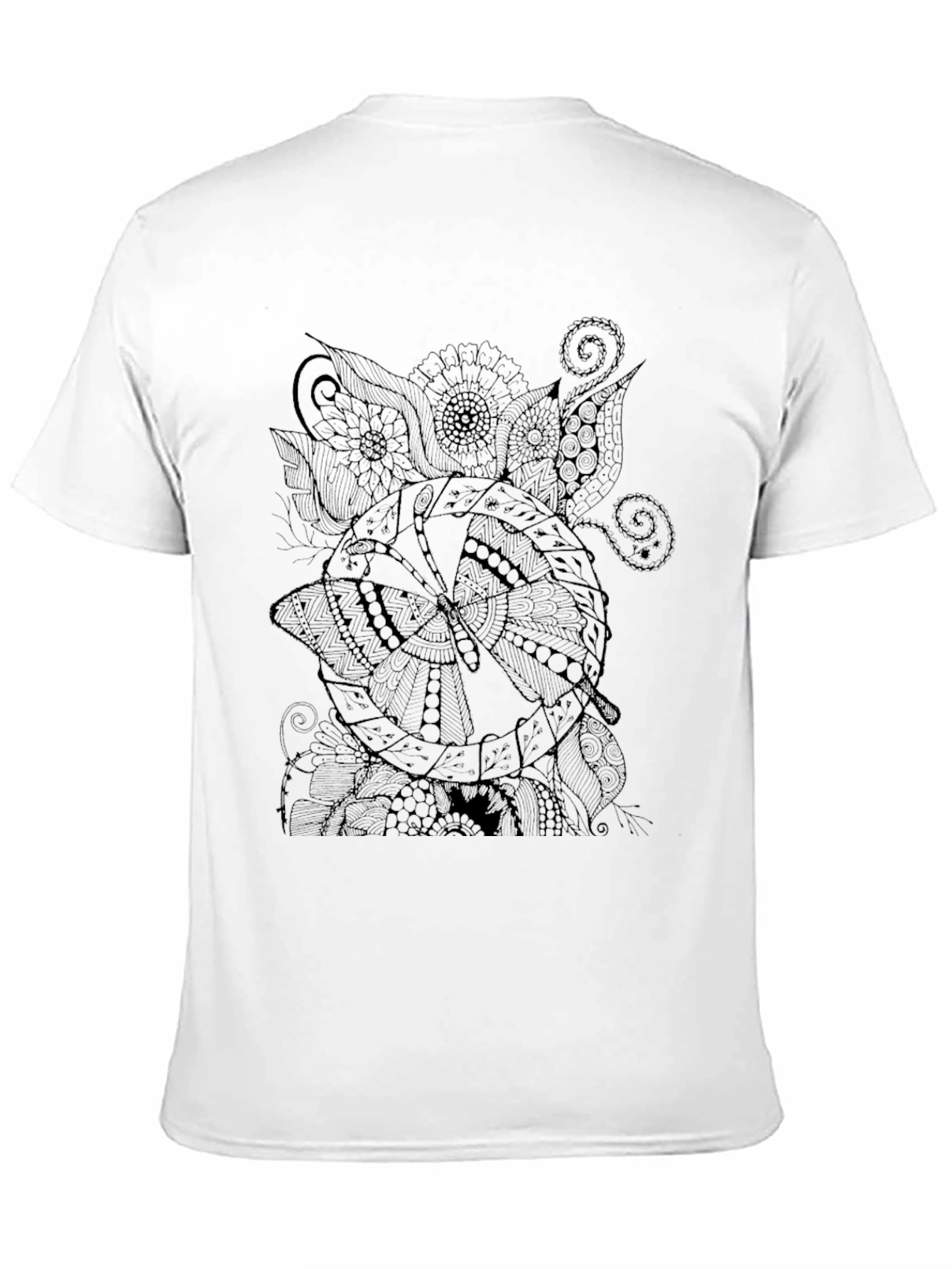 Abstract Print Black Mens T-Shirt
