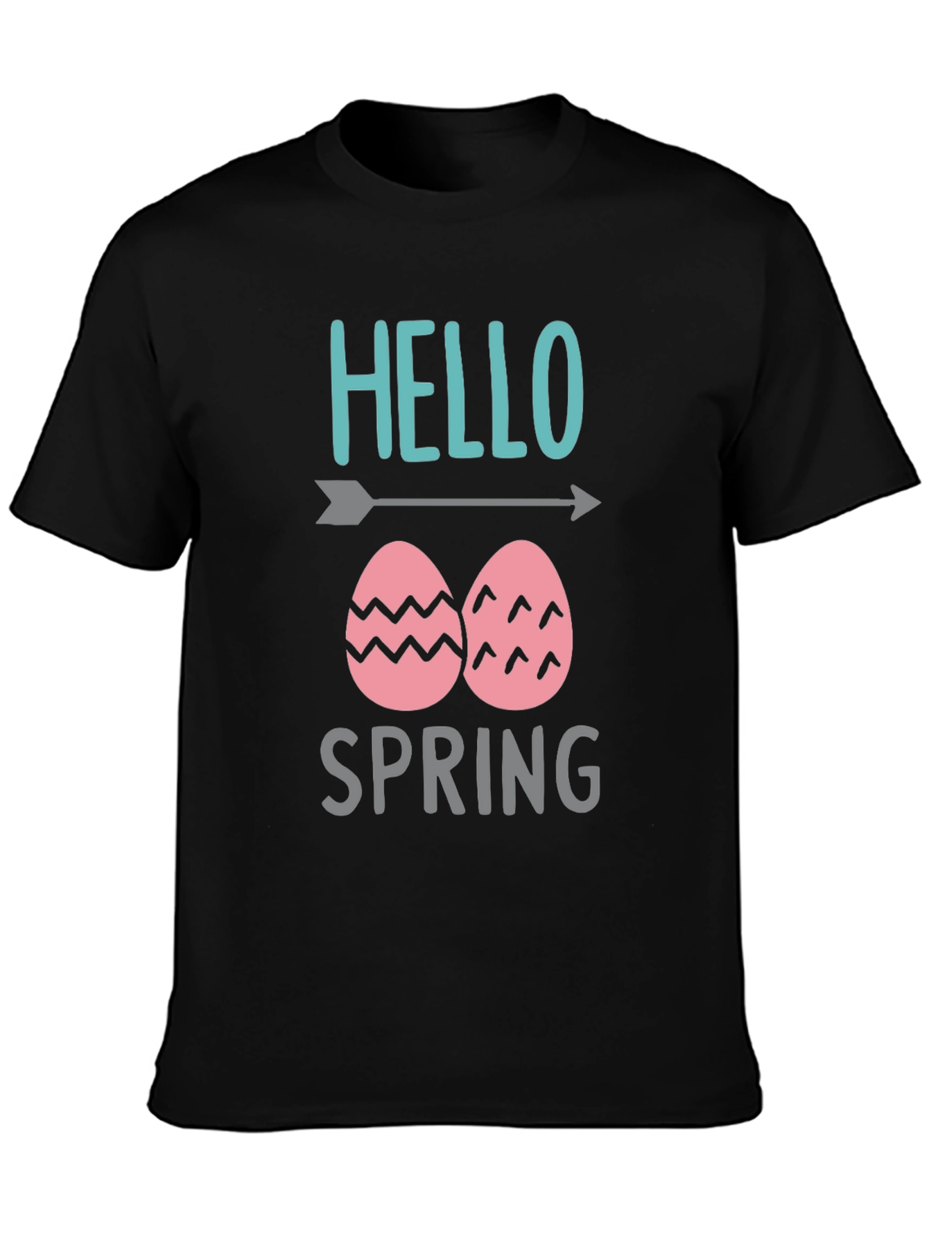 Hello Spring Easter Egg Graphic T-Shirt