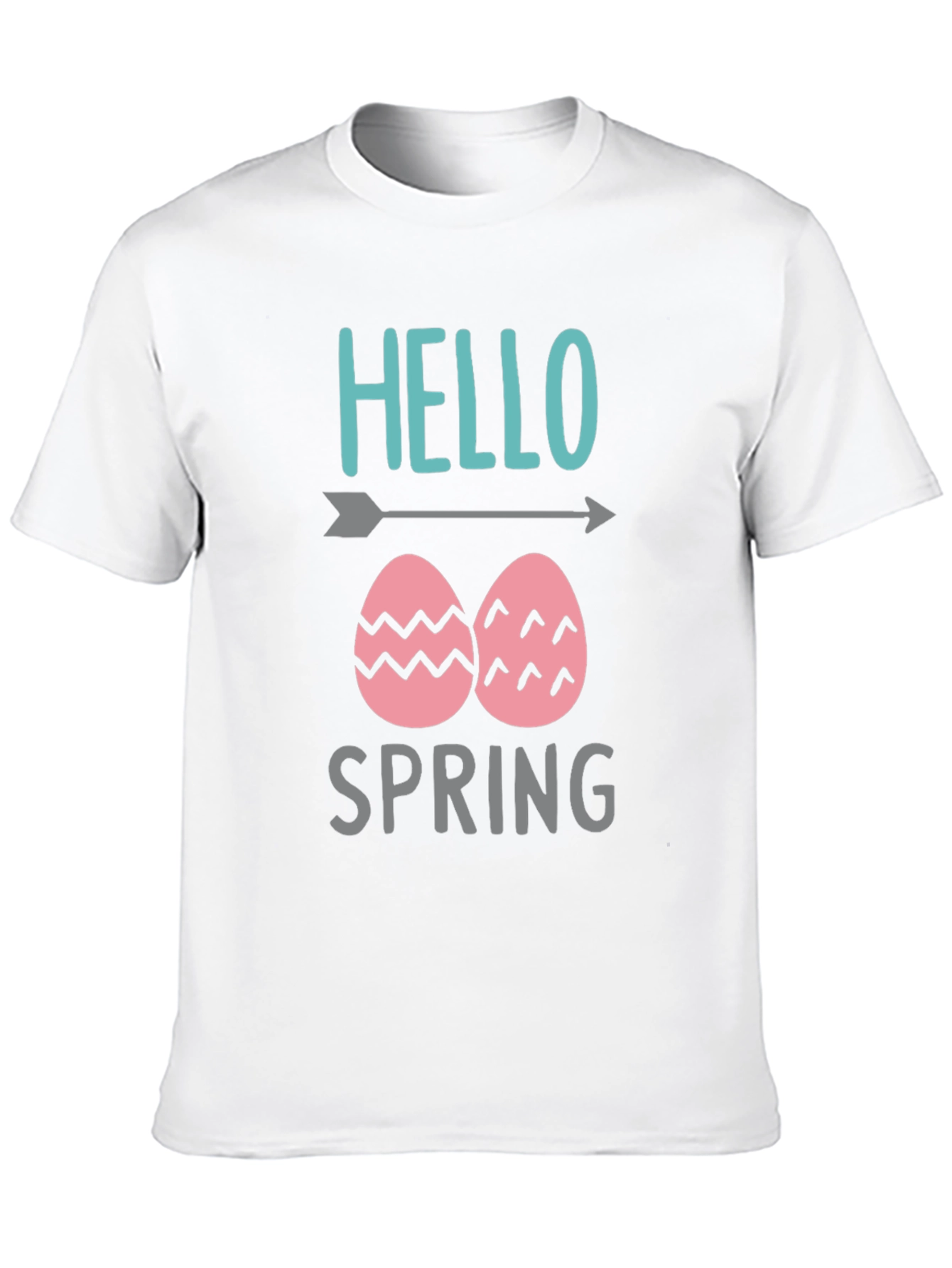 Hello Spring Easter Egg Graphic T-Shirt