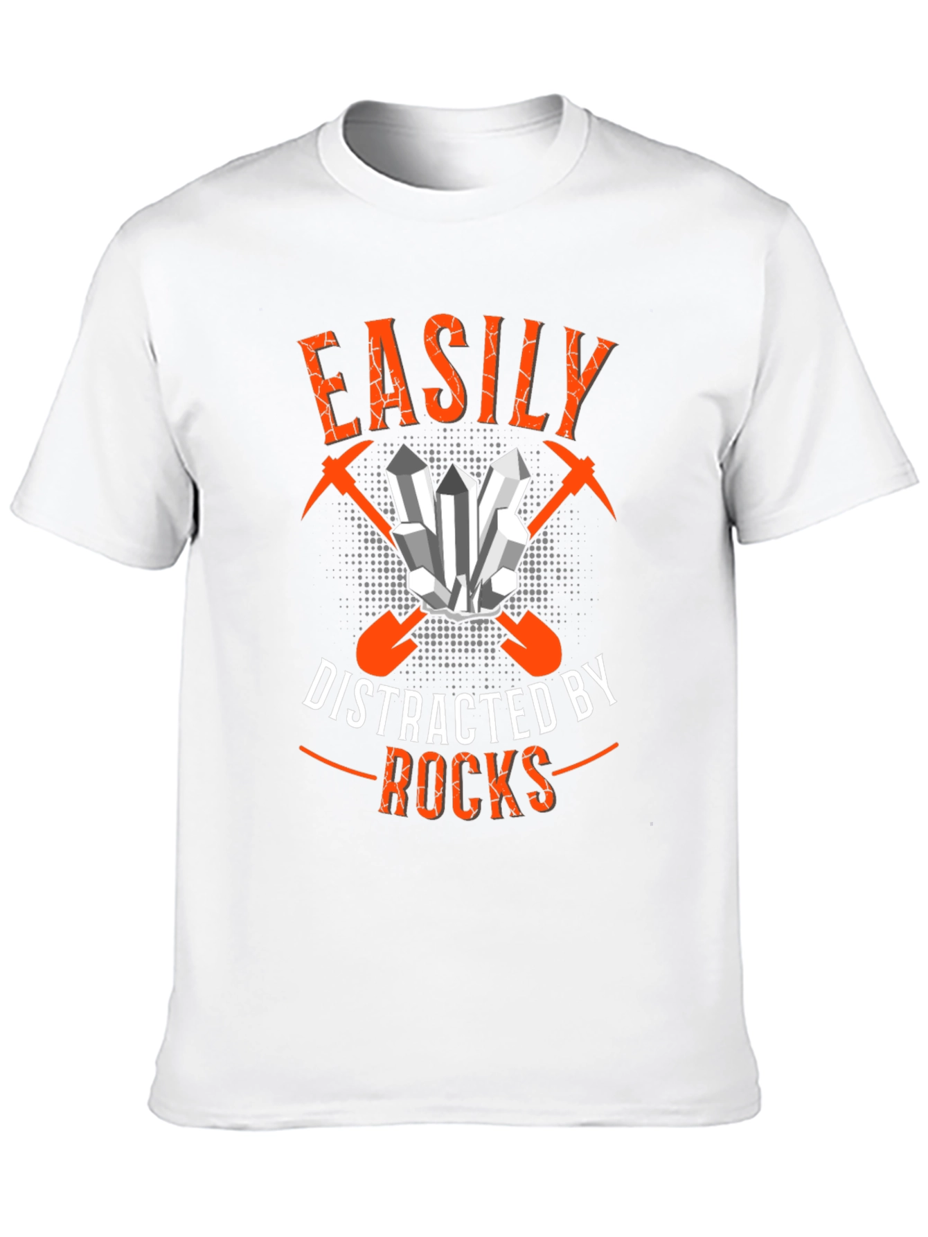 Easily Distracted By Rocks Black T-Shirt