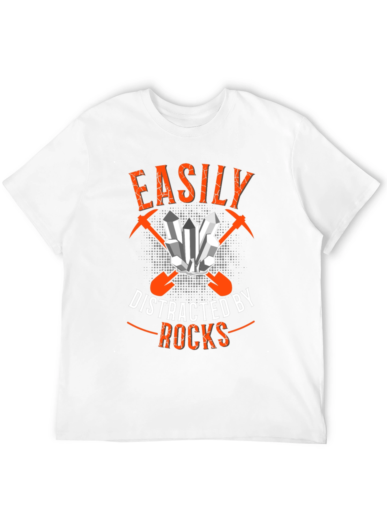 Easily Distracted By Rocks Black T-Shirt