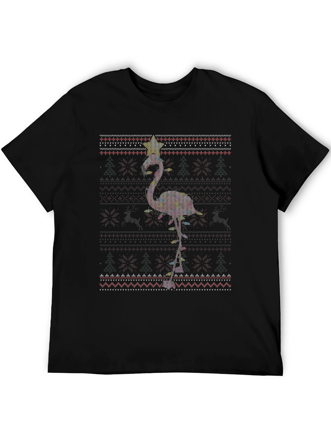 Festive Flamingo Christmas T-Shirt