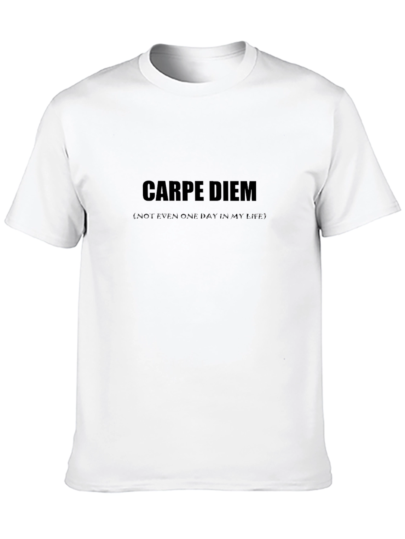 Carpe Diem Graphic Print Black T-Shirt