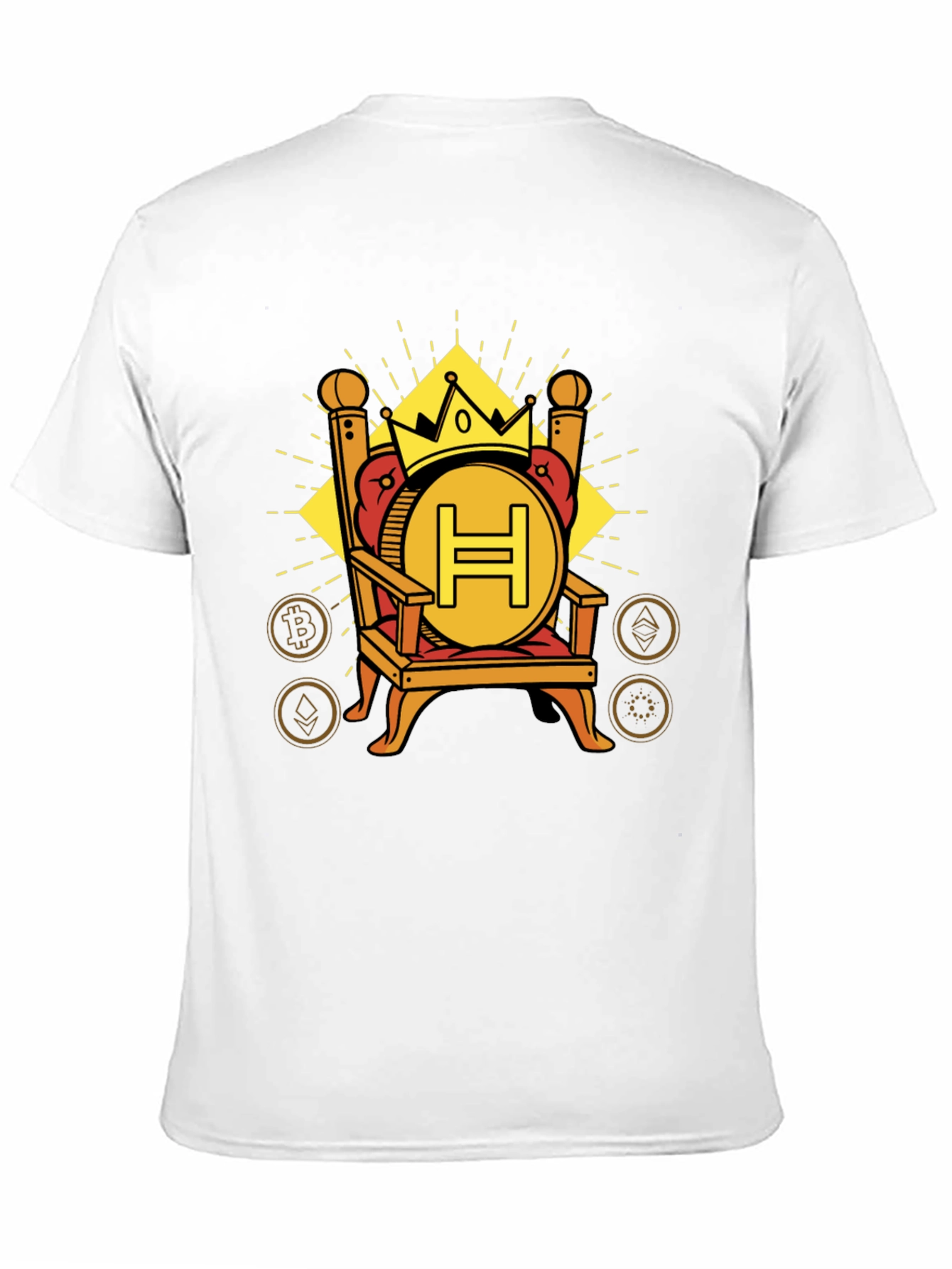 Crypto King T-Shirt - H Coin Throne Design