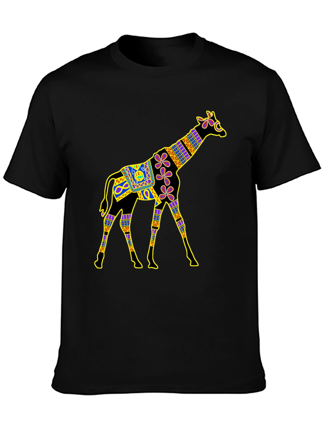 Giraffe Graphic Black T-Shirt