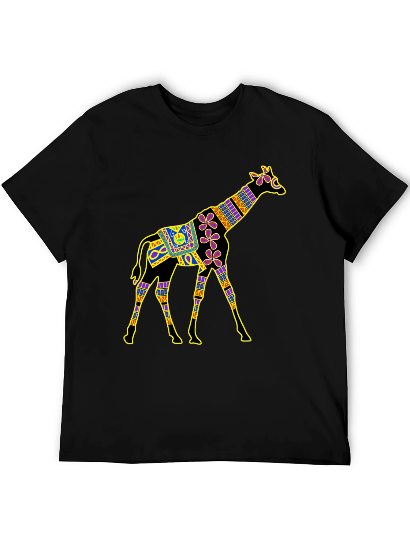 Giraffe Graphic Black T-Shirt
