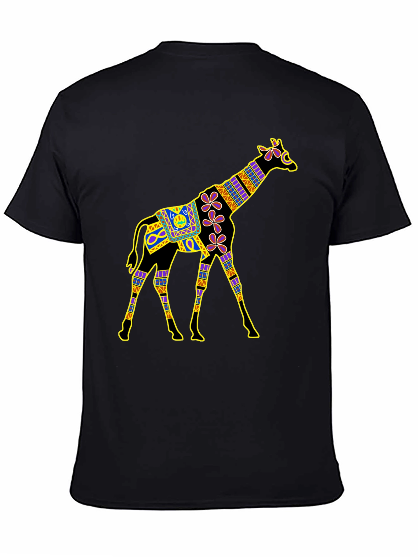Giraffe Graphic Black T-Shirt