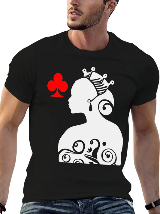 Queen of Clubs Graphic Tee - Black