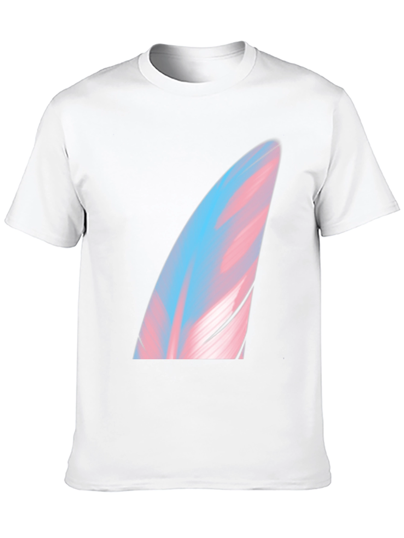 Transgender Pride Feather Graphic Tee - Soft Black Shirt