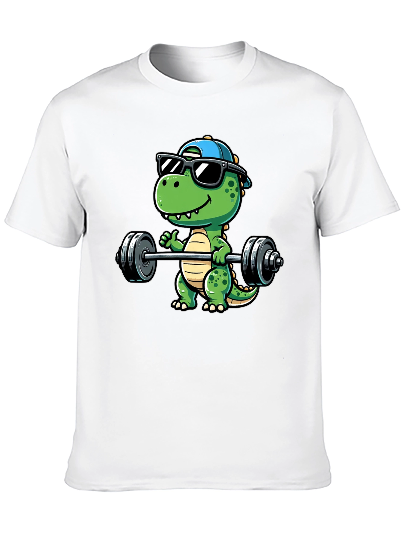 Dino Lifting T-Shirt - Gym Ready Dinosaur