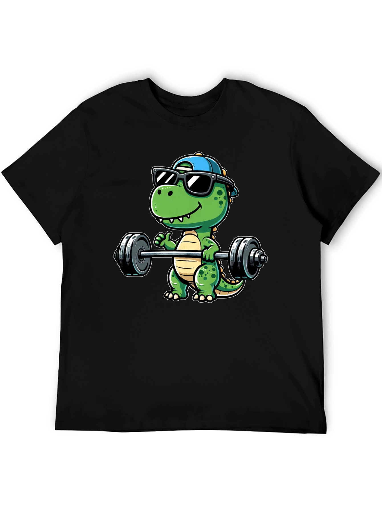 Dino Lifting T-Shirt - Gym Ready Dinosaur