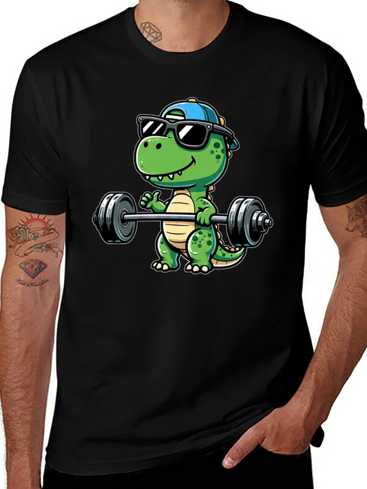 Dino Lifting T-Shirt - Gym Ready Dinosaur