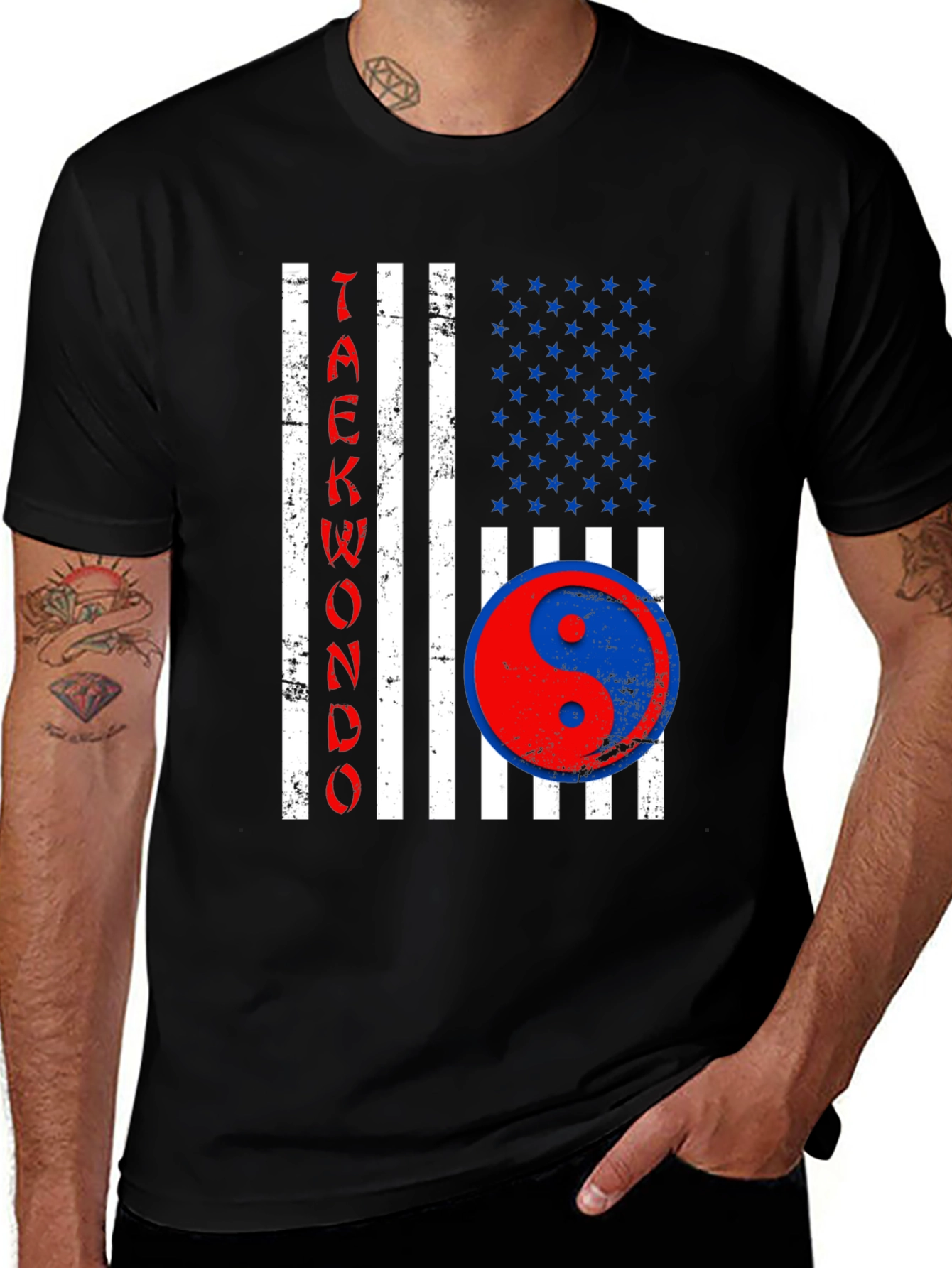 Taekwondo USA Flag T-Shirt