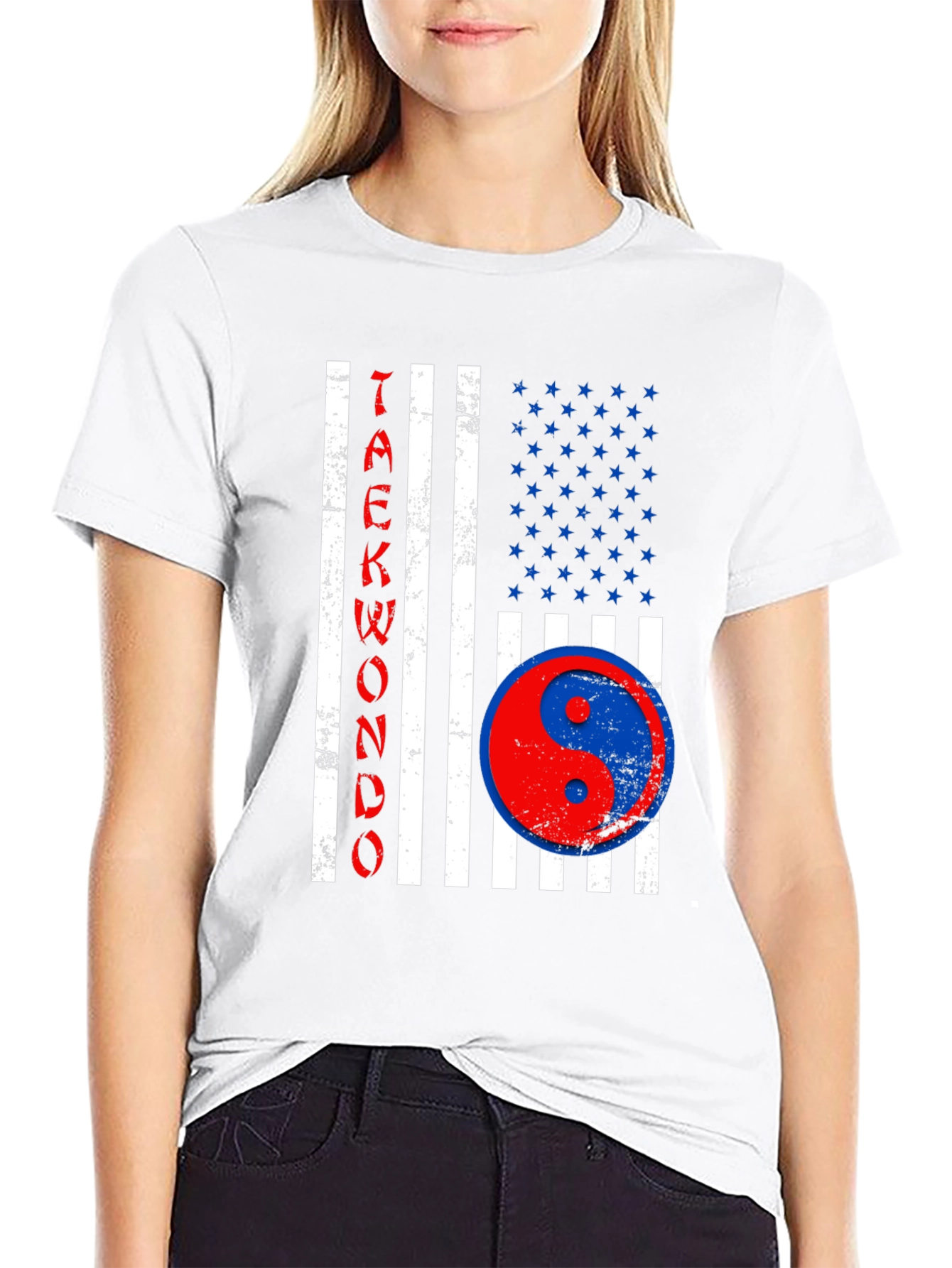Taekwondo USA Flag T-Shirt
