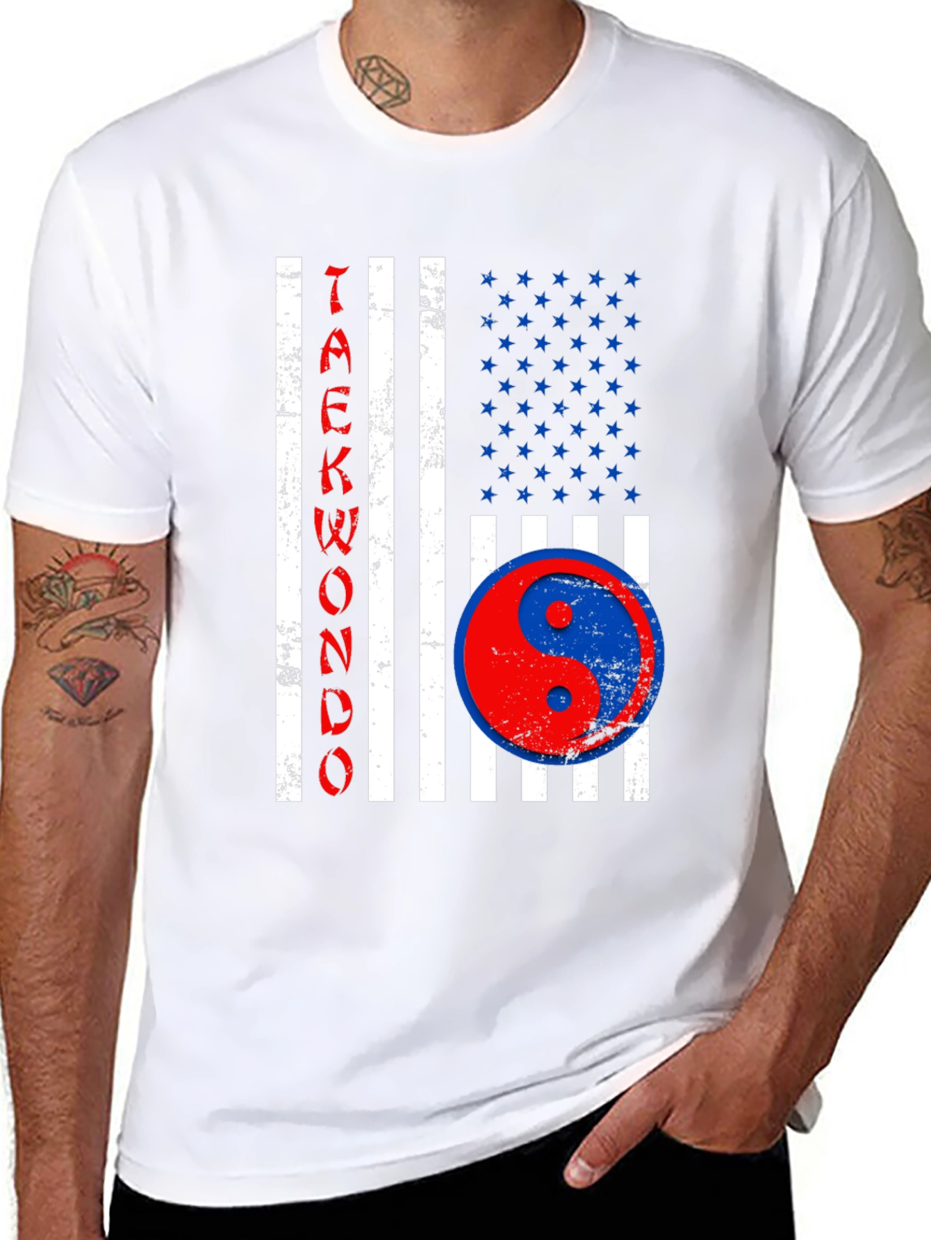 Taekwondo USA Flag T-Shirt