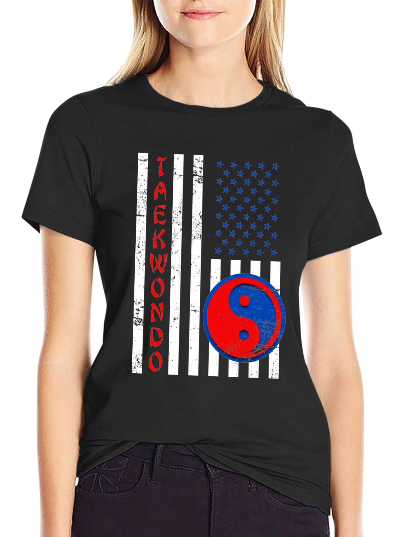 Taekwondo USA Flag T-Shirt