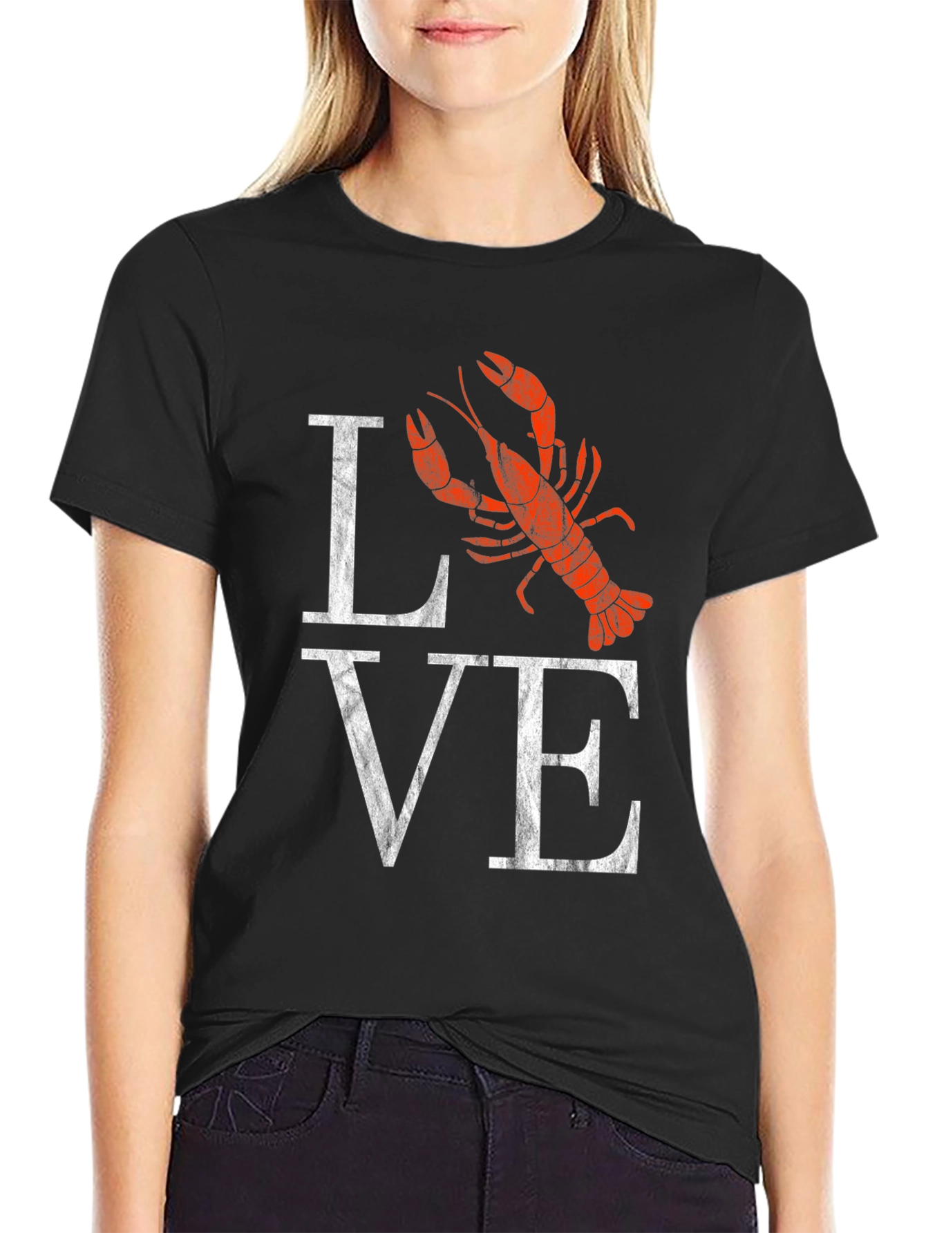 Love Lobster Graphic T-Shirt - Casual Cotton Tee