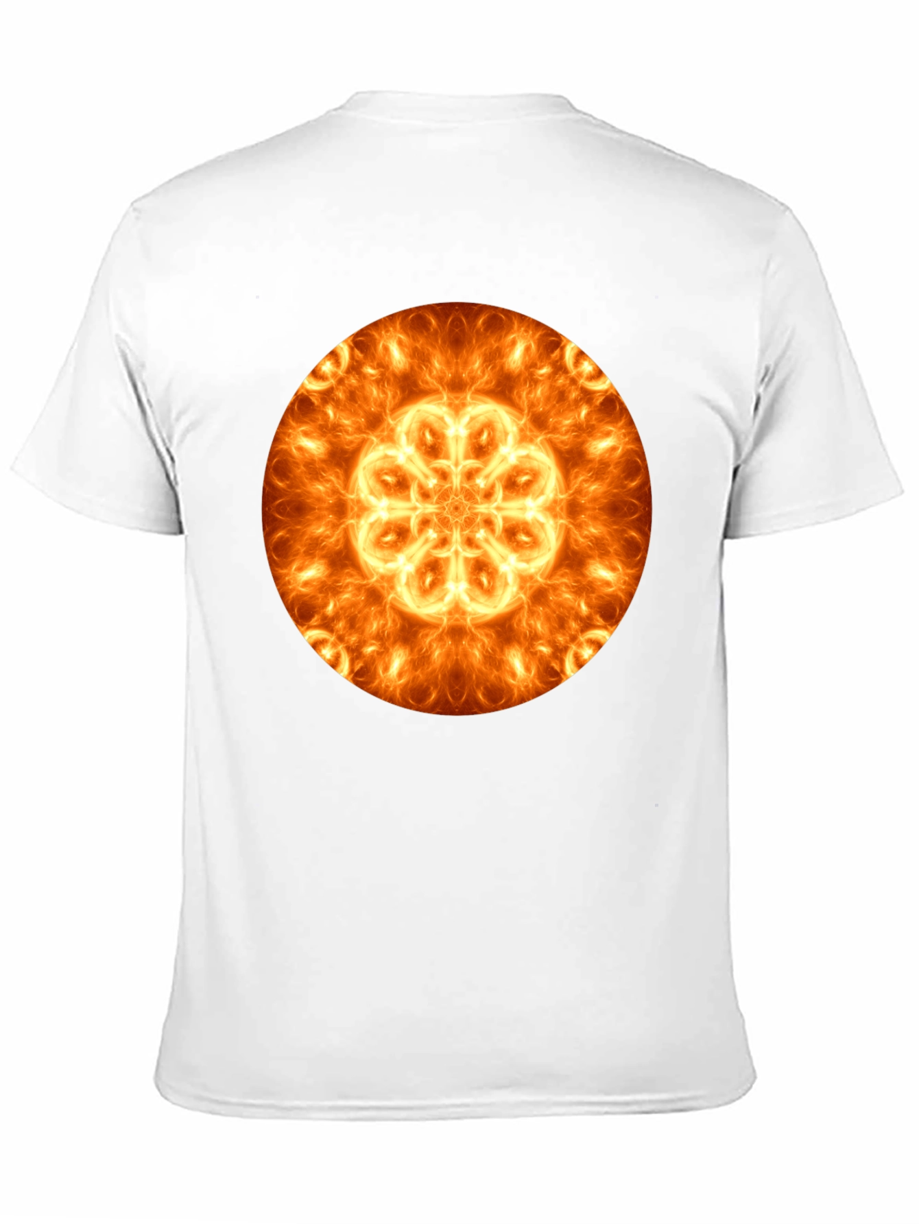 Fiery Mandala Graphic Black T-Shirt