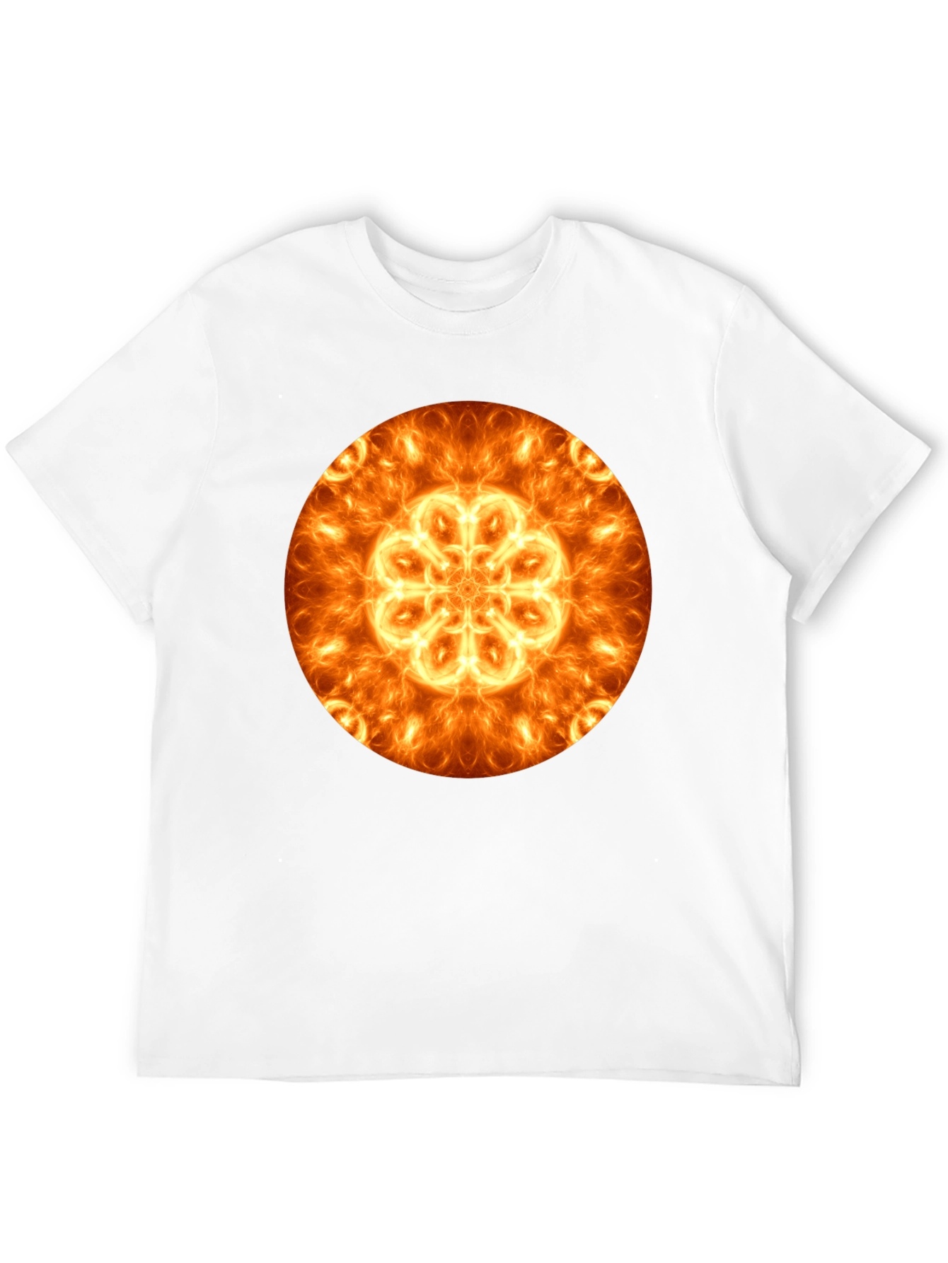 Fiery Mandala Graphic Black T-Shirt