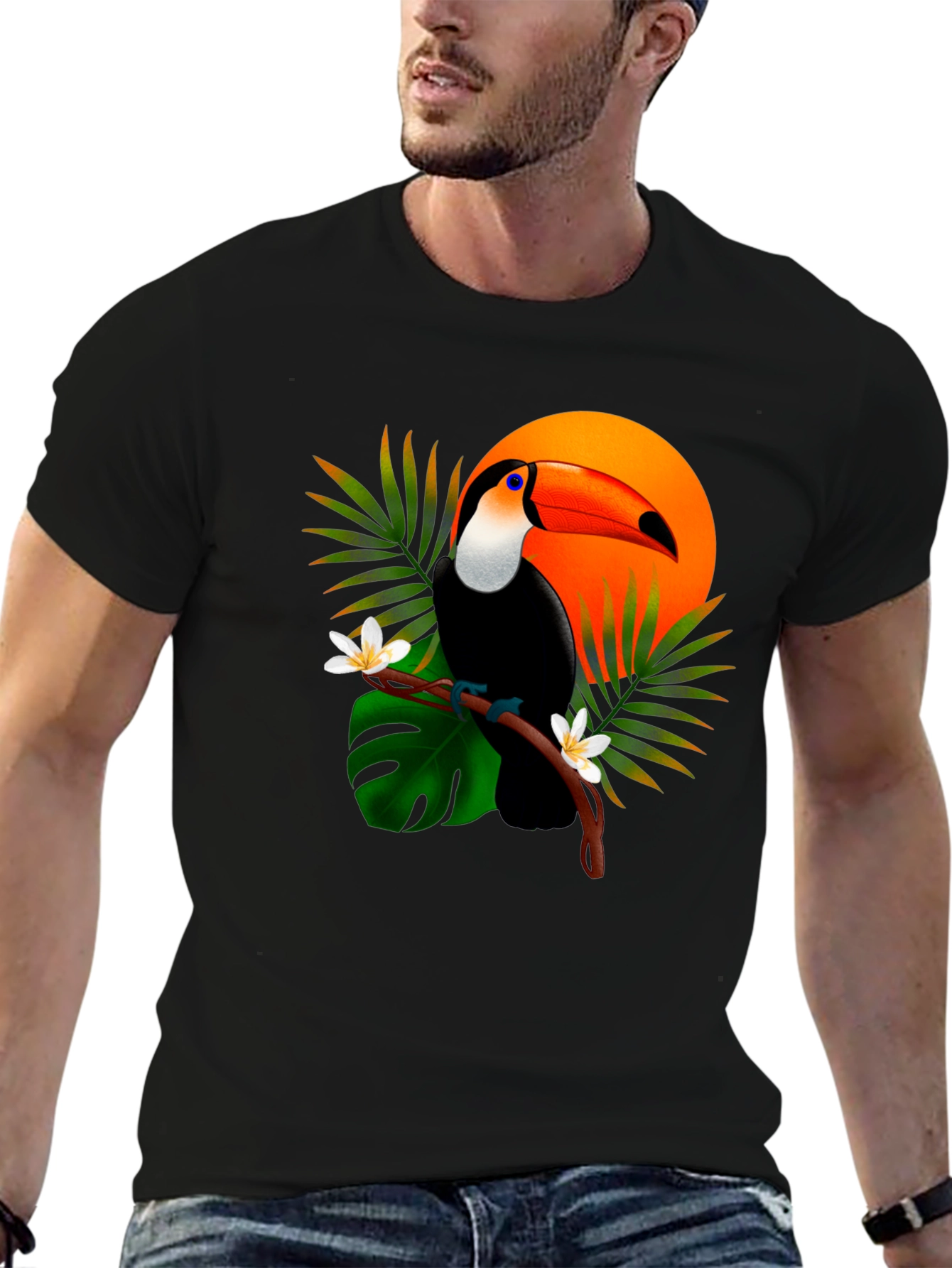 Tropical Toucan T-Shirt - Vibrant Graphic Tee