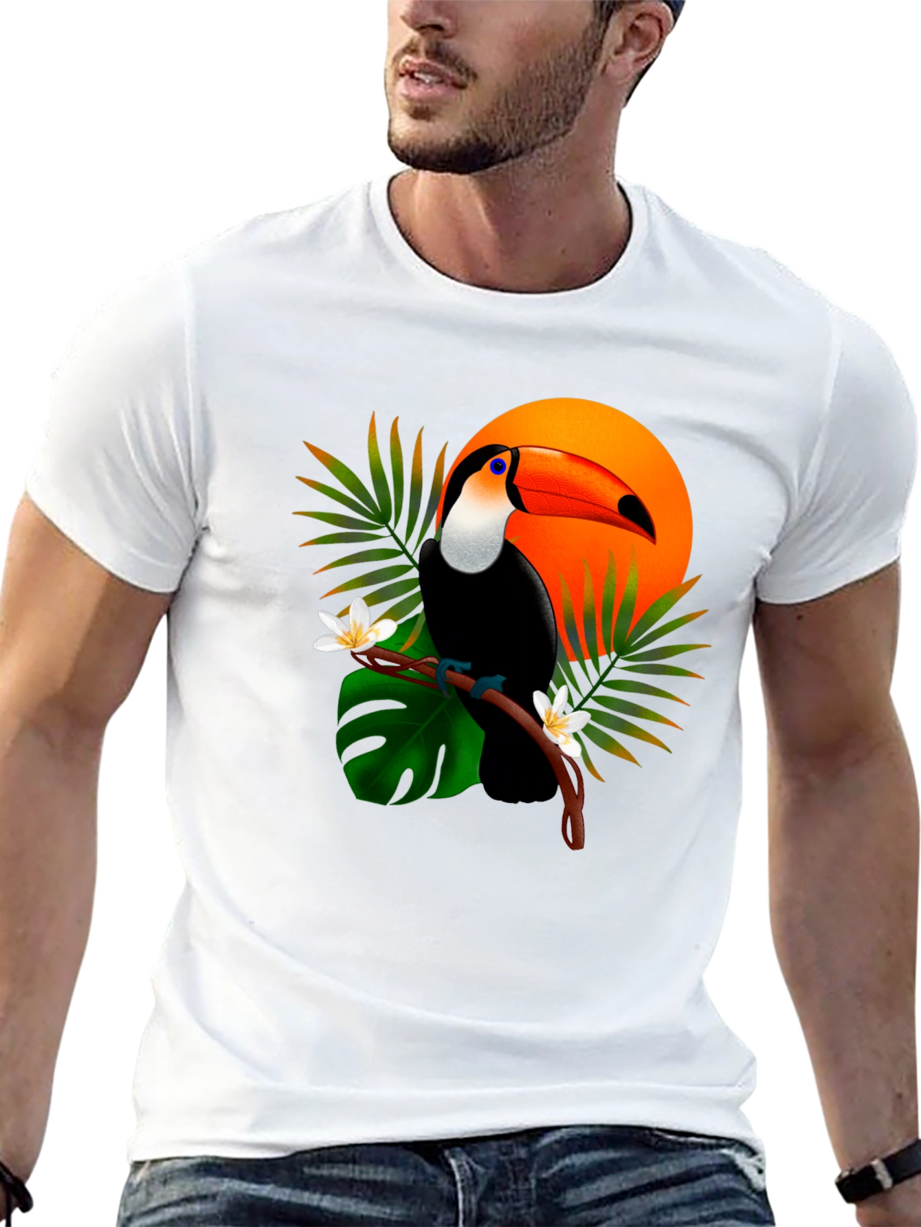 Tropical Toucan T-Shirt - Vibrant Graphic Tee